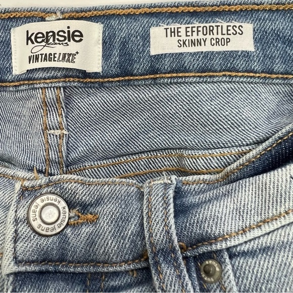KENSIE Women’s Blue Jeans Sz 6/28 THE EFFORTLESS Skinny Crop Light Wash Pockets - Picture 5 of 13